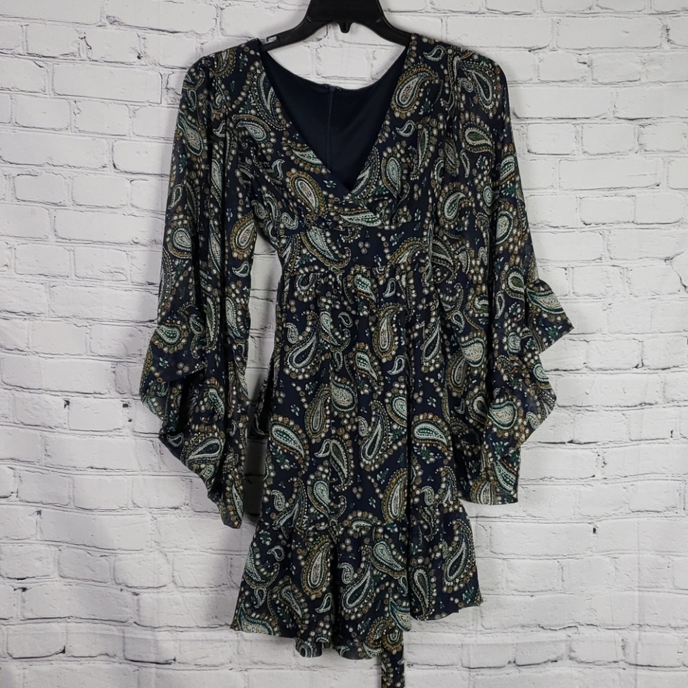 Betsey Johnson Bambi ruffle paisley dress - Picture 2 of 7